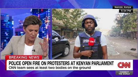 Chaos in Kenya as protesters storm parliament .